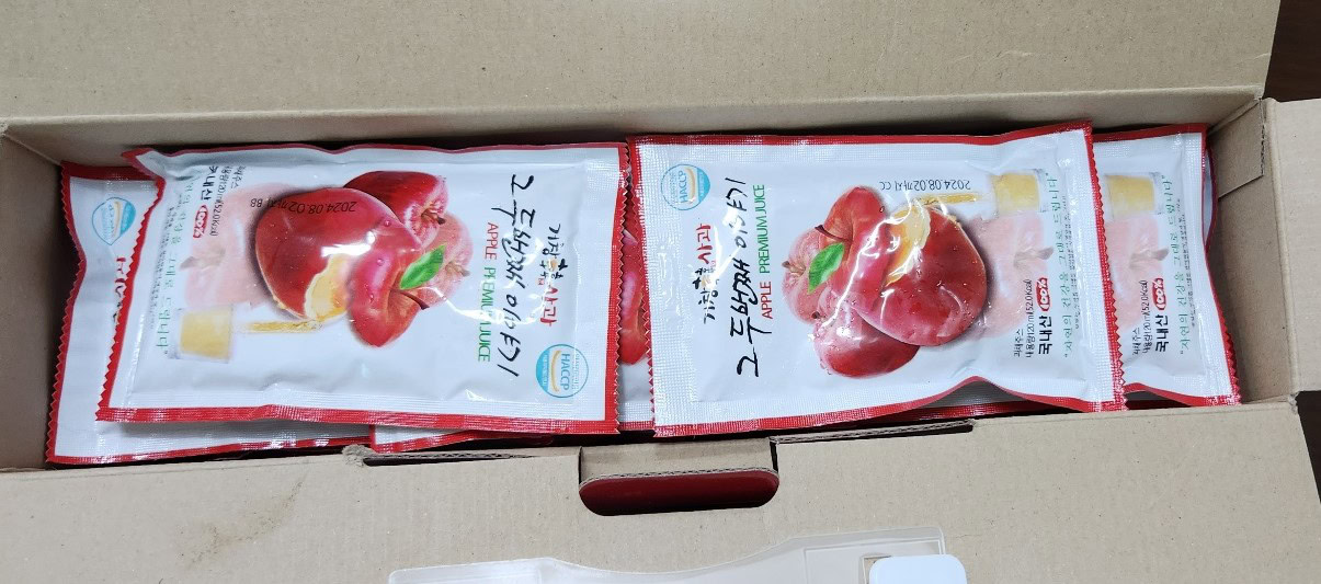 거창사과 착즙 주스 사과즙 과즙가득 사과착즙 120ml 50팩
