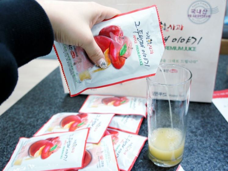 거창사과 착즙 주스 사과즙 과즙가득 사과착즙 120ml 50팩